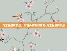 龙之谷团购系统，游戏内购物新体验-龙之谷团购系统