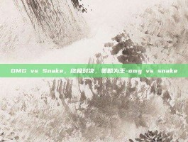 OMG vs Snake，终极对决，策略为王-omg vs snake
