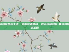 神泣刺客加点王道，掌握游戏精髓，成为终极刺客-神泣刺客加点王道