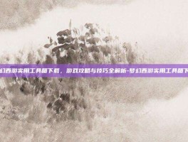 梦幻西游实用工具箱下载，游戏攻略与技巧全解析-梦幻西游实用工具箱下载
