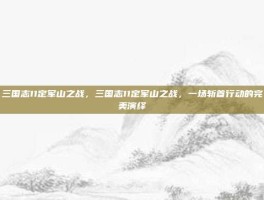 三国志11定军山之战，三国志11定军山之战，一场斩首行动的完美演绎
