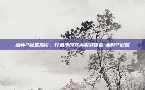巫师2配置指南,打造你的完美游戏体验-巫师2配置