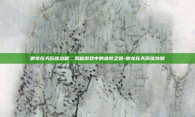 御龙在天历练功勋,揭秘游戏中的进阶之路-御龙在天历练功勋