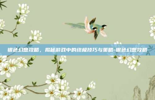 银色幻想攻略,揭秘游戏中的终极技巧与策略-银色幻想攻略