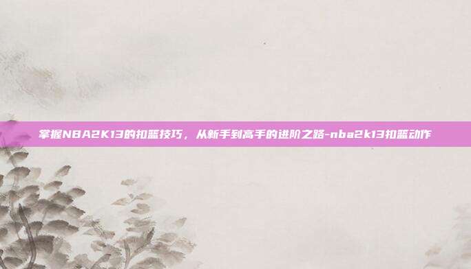 掌握NBA2K13的扣篮技巧,从新手到高手的进阶之路-nba2k13扣篮动作