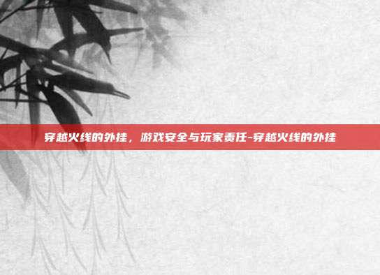 穿越火线的外挂,游戏安全与玩家责任-穿越火线的外挂