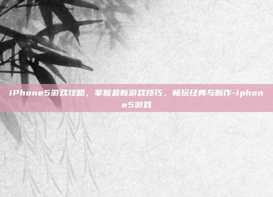 iPhone5游戏攻略,掌握最新游戏技巧,畅玩经典与新作-iphone5游戏
