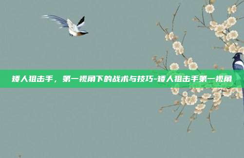 矮人狙击手,第一视角下的战术与技巧-矮人狙击手第一视角