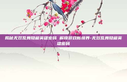 揭秘无双乱舞隐藏英雄密码 解锁游戏新境界-无双乱舞隐藏英雄密码