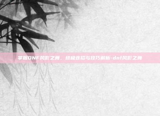 掌握DNF风影之舞,终极连招与技巧解析-dnf风影之舞