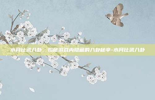 水月比武八卦,揭秘游戏内隐藏的八卦秘辛-水月比武八卦
