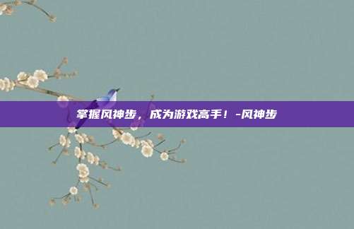 掌握风神步,成为游戏高手!-风神步