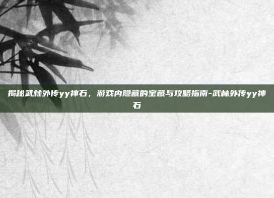 揭秘武林外传yy神石,游戏内隐藏的宝藏与攻略指南-武林外传yy神石