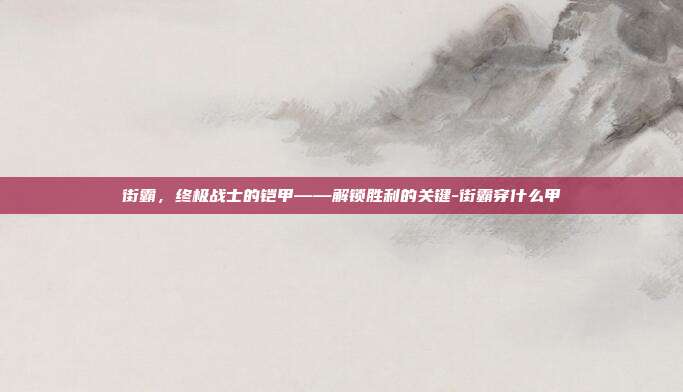 街霸,终极战士的铠甲——解锁胜利的关键-街霸穿什么甲