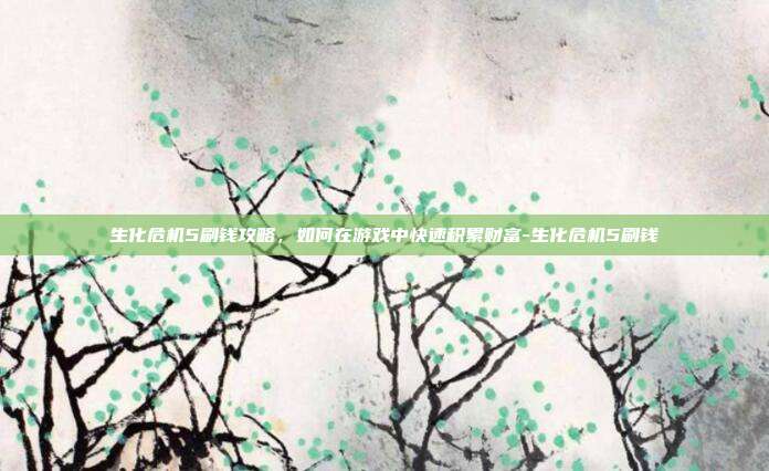 生化危机5刷钱攻略,如何在游戏中快速积累财富-生化危机5刷钱