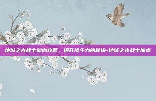地城之光战士加点攻略,提升战斗力的秘诀-地城之光战士加点