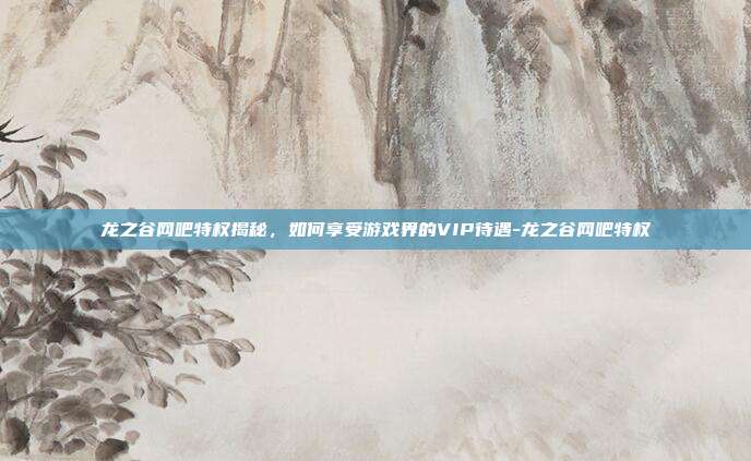 龙之谷网吧特权揭秘,如何享受游戏界的VIP待遇-龙之谷网吧特权