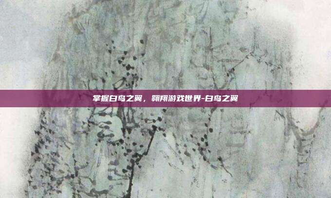 掌握白鸟之翼,翱翔游戏世界-白鸟之翼