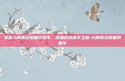 掌握九阴真经赏善罚恶令,成就游戏高手之路-九阴真经赏善罚恶令