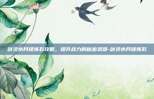 剑灵水月提炼石攻略,提升战力的秘密武器-剑灵水月提炼石
