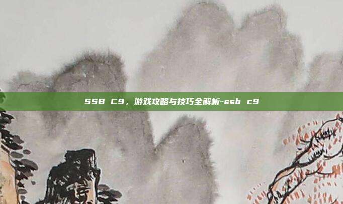SSB C9,游戏攻略与技巧全解析-ssb c9