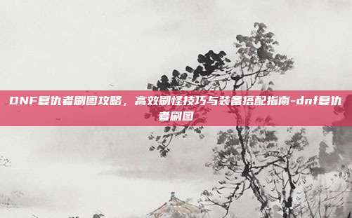 DNF复仇者刷图攻略,高效刷怪技巧与装备搭配指南-dnf复仇者刷图