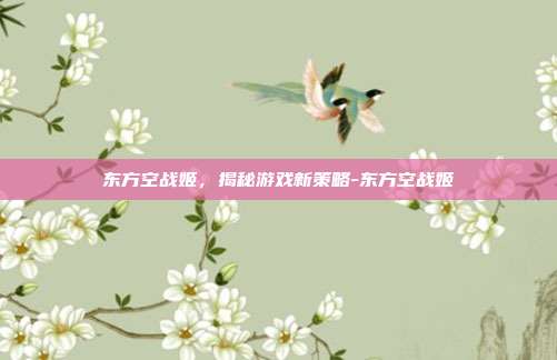 东方空战姬,揭秘游戏新策略-东方空战姬