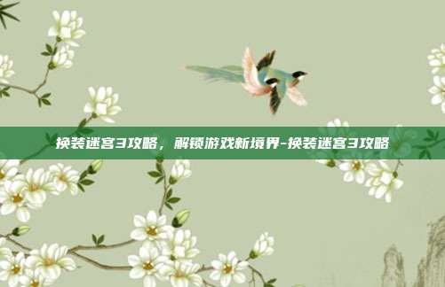 换装迷宫3攻略,解锁游戏新境界-换装迷宫3攻略