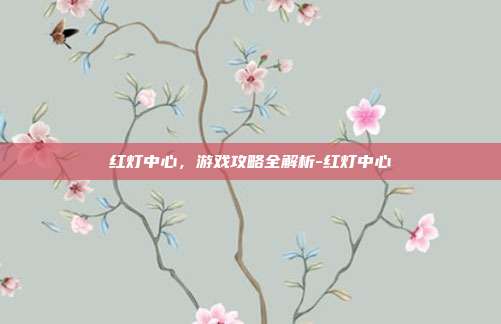 红灯中心,游戏攻略全解析-红灯中心