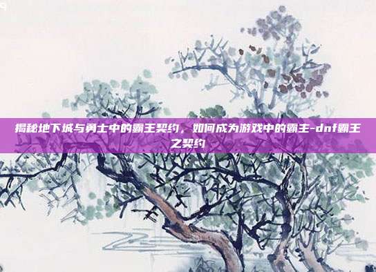 揭秘地下城与勇士中的霸王契约,如何成为游戏中的霸主-dnf霸王之契约