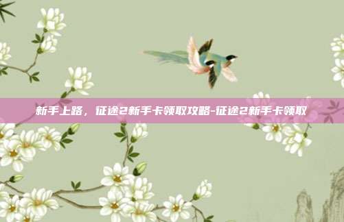 新手上路,征途2新手卡领取攻略-征途2新手卡领取