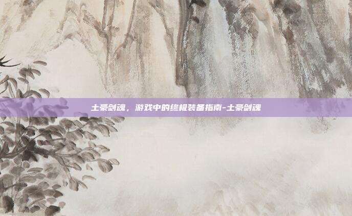 土豪剑魂,游戏中的终极装备指南-土豪剑魂