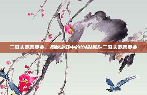 三国志策略要塞,揭秘游戏中的终极战略-三国志策略要塞