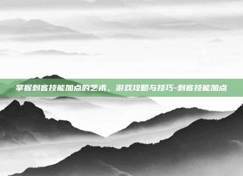 掌握刺客技能加点的艺术,游戏攻略与技巧-刺客技能加点