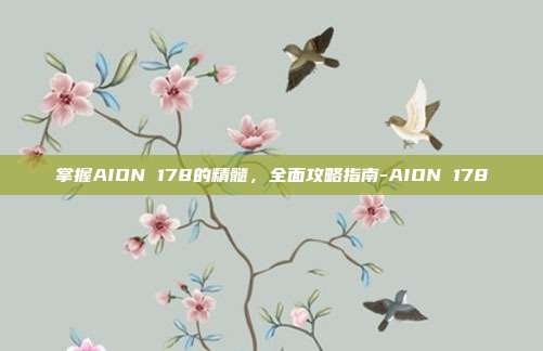 掌握AION 178的精髓,全面攻略指南-AION 178