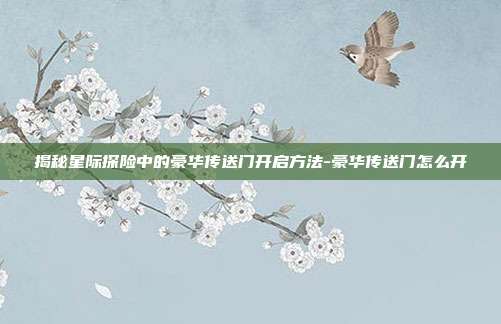 揭秘星际探险中的豪华传送门开启方法-豪华传送门怎么开
