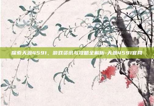 探索天源4591,游戏资讯与攻略全解析-天源4591官网