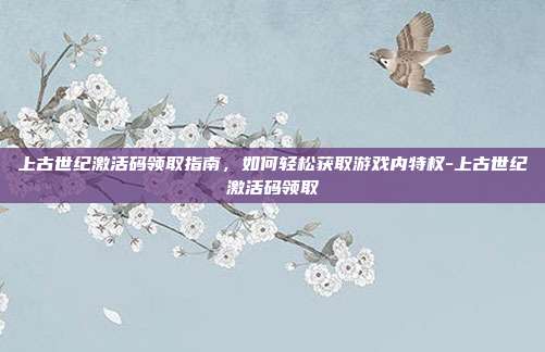 上古世纪激活码领取指南,如何轻松获取游戏内特权-上古世纪激活码领取