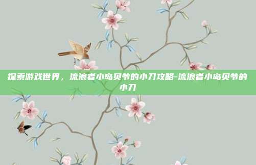 探索游戏世界,流浪者小岛贝爷的小刀攻略-流浪者小岛贝爷的小刀