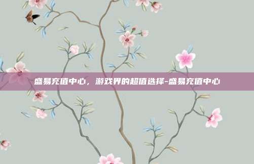 盛易充值中心,游戏界的超值选择-盛易充值中心