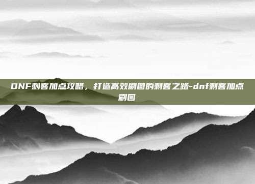 DNF刺客加点攻略,打造高效刷图的刺客之路-dnf刺客加点刷图
