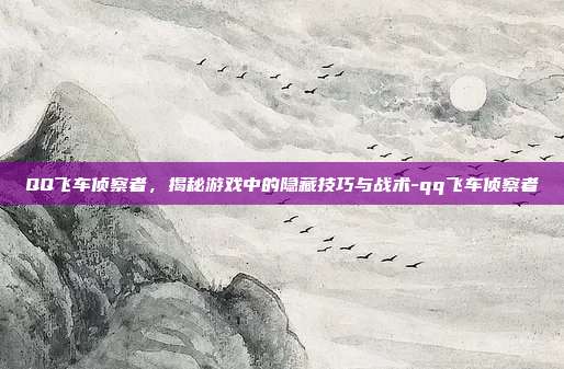 QQ飞车侦察者,揭秘游戏中的隐藏技巧与战术-qq飞车侦察者