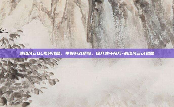 战地风云OL视频攻略,掌握游戏精髓,提升战斗技巧-战地风云ol视频