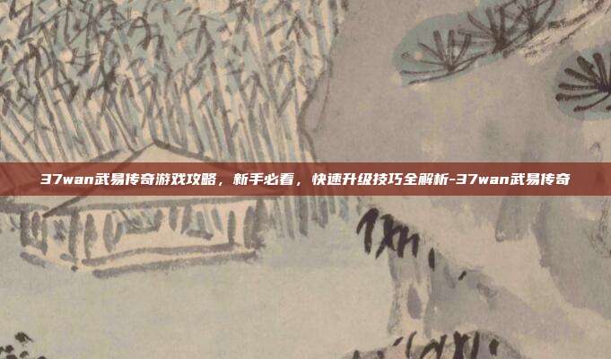 37wan武易传奇游戏攻略,新手必看,快速升级技巧全解析-37wan武易传奇