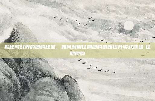 揭秘游戏界的团购秘密,如何利用往期团购策略提升游戏体验-往期团购