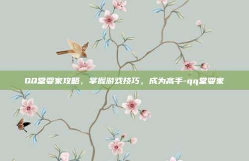 QQ堂耍家攻略,掌握游戏技巧,成为高手-qq堂耍家