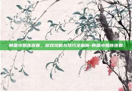 韩国小姐连连看,游戏攻略与技巧全解析-韩国小姐连连看