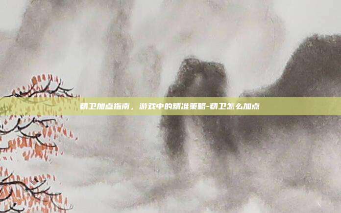 精卫加点指南,游戏中的精准策略-精卫怎么加点