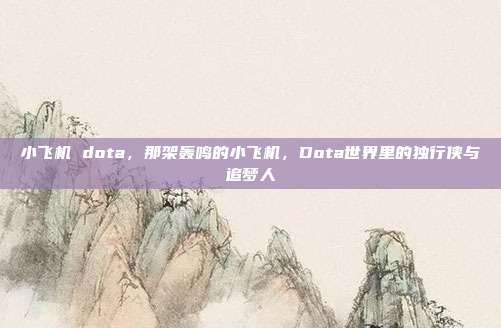小飞机 dota,那架轰鸣的小飞机,Dota世界里的独行侠与追梦人