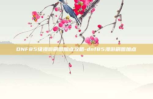 DNF85级漫游刷图加点攻略-dnf85漫游刷图加点